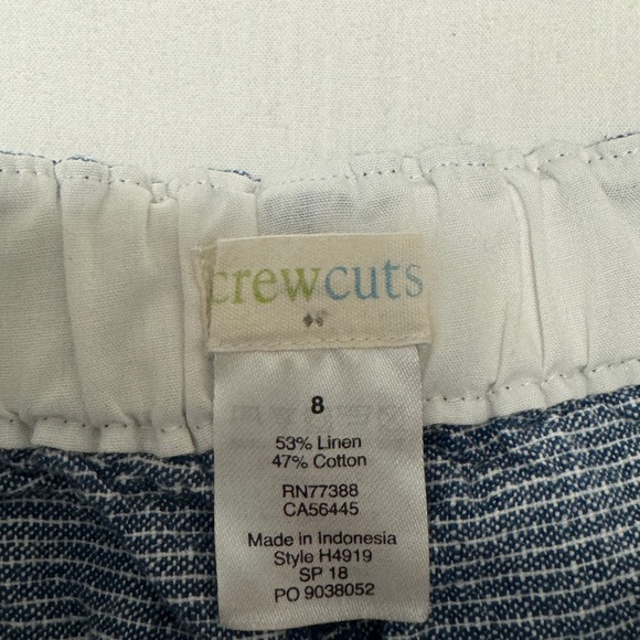 Crew cuts sports size 8 cotton/linen blend - Picture 3 of 3